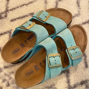 Birkenstock Size 37 Turquoise Arizona